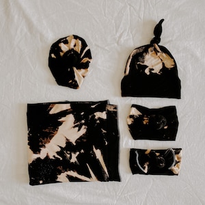 Black acid wash , baby swaddle, swaddle blanket, newborn photos, baby shower gift, baby blanket