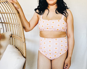 Blush daisy top de baño, top de baño de mujer, TOP ONLY