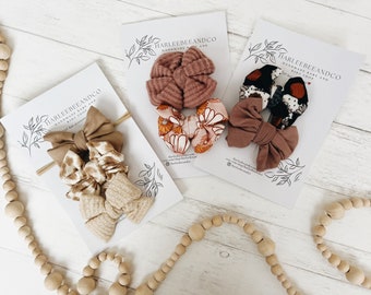 Medium Bow headband Sets | Baby Girl Headband | bow clips | Newborn Bows | Newborn Headband | Infant Bows | Nylon bow headband |