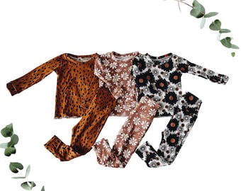 Fall Launch 2022:  Pajama Set, baby outfit, toddler outfit, soft pajamas, floral pajamas, girl set, clothing set, girl clothes, baby gift