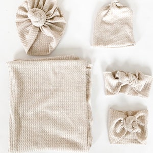 Havermoutwafel, babyswaddle, swaddle, newbornfoto's, babyshowercadeau, babydeken