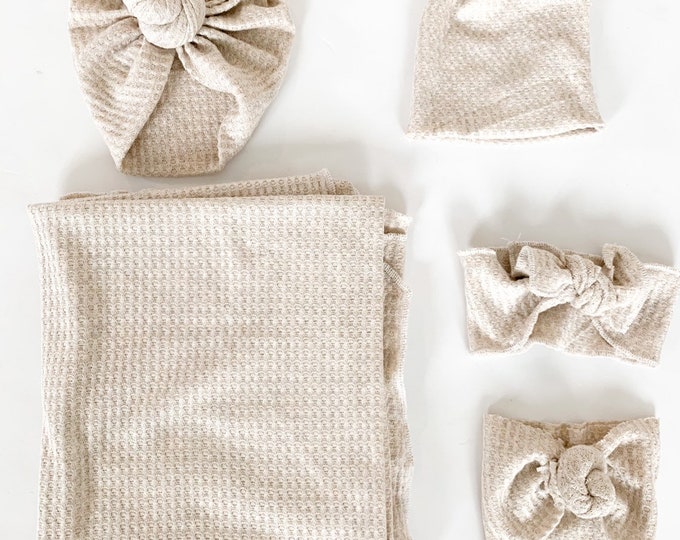 Oatmeal Waffle, Baby Swaddle, Swaddle Blanket, Newborn Photos, Baby