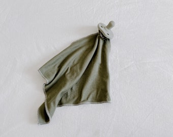 Dark sage, binky blanky, baby binky, blanket, lovey, baby shower gift