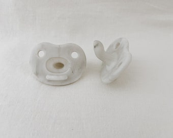White marble “natural” pacifier, baby pacifier, silicone pacifier, baby paci, silicone, baby teether
