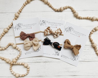 Bow headband Sets | Baby Girl Headband | bow clips | Newborn Bows | Newborn Headband | Infant Bows | Nylon bow headband |