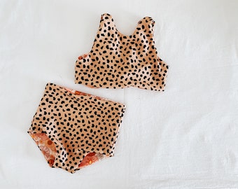 Animal Print Reversible Two-Piece Swimsuit
