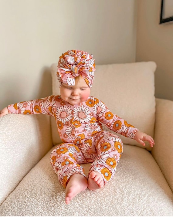 Blush Retro Footie ou Romper tenue de b b tenue d enfant en bas
