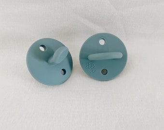 Steel Blue Harleebeeandco pacifier, baby pacifier, silicone pacifier, baby paci, silicone, baby teether