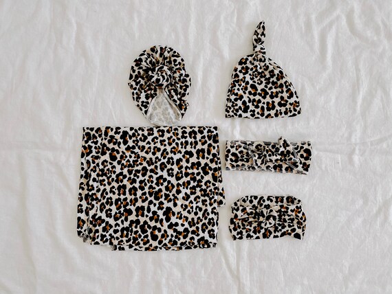 leopard swaddle blanket