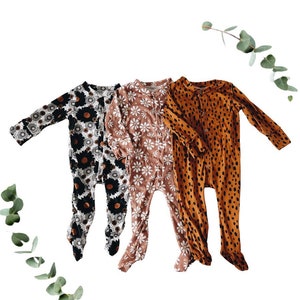 Lanzamiento de otoño 2022: Footies, traje de bebé, atuendo para niños pequeños, pijamas suaves, pijamas florales, conjunto de niña, conjunto de ropa, ropa para niñas, regalo para bebés