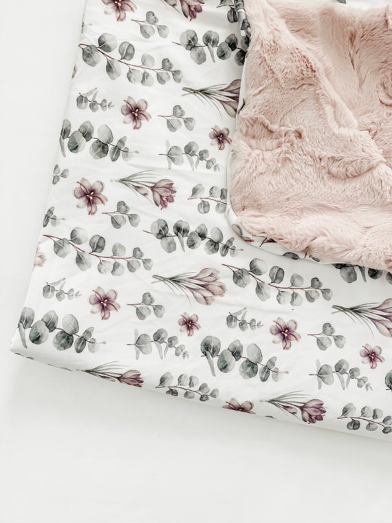 floral minky blanket