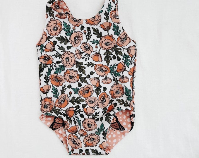 Featured listing image: Poppy Floral Reversible One-Piece Swimsuit