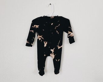 Black acid, baby pajamas, baby outfit, toddler outfit, soft pajamas, floral pajamas, girl set, clothing set, girl clothes,