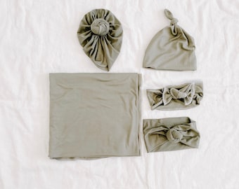 Dark sage, baby swaddle, swaddle blanket, newborn photos, baby shower gift, baby blanket