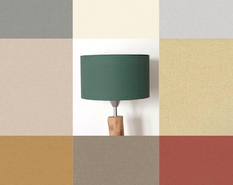 abat-jour ou suspension unis effet textile coloris au choix vert terracotta gris taupe écru ocre sable beige idée cadeau noël anniversaire