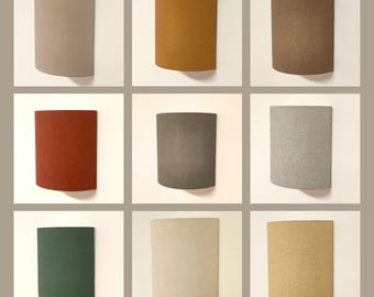 Applique murale effet textile uni coloris vert terracotta gris taupe écru ocre sable beige idée cadeau anniversaire décoration chic moderne