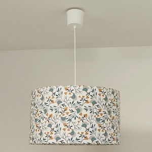 Lampshade - pendant light - tube lamp or wall light flowers and birds exotic tropical decoration idea Christmas birthday gift