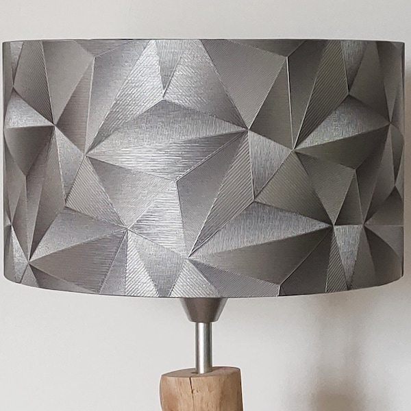 lampshade or suspension geometric pattern silver trend graphic gift idea christmas birthday modern decoration