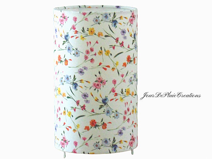 Lampe Tube ou Applique Murale Motif Petites Fleurs Romantiques Lampe Chevet Idée Cadeau Noël Anniver