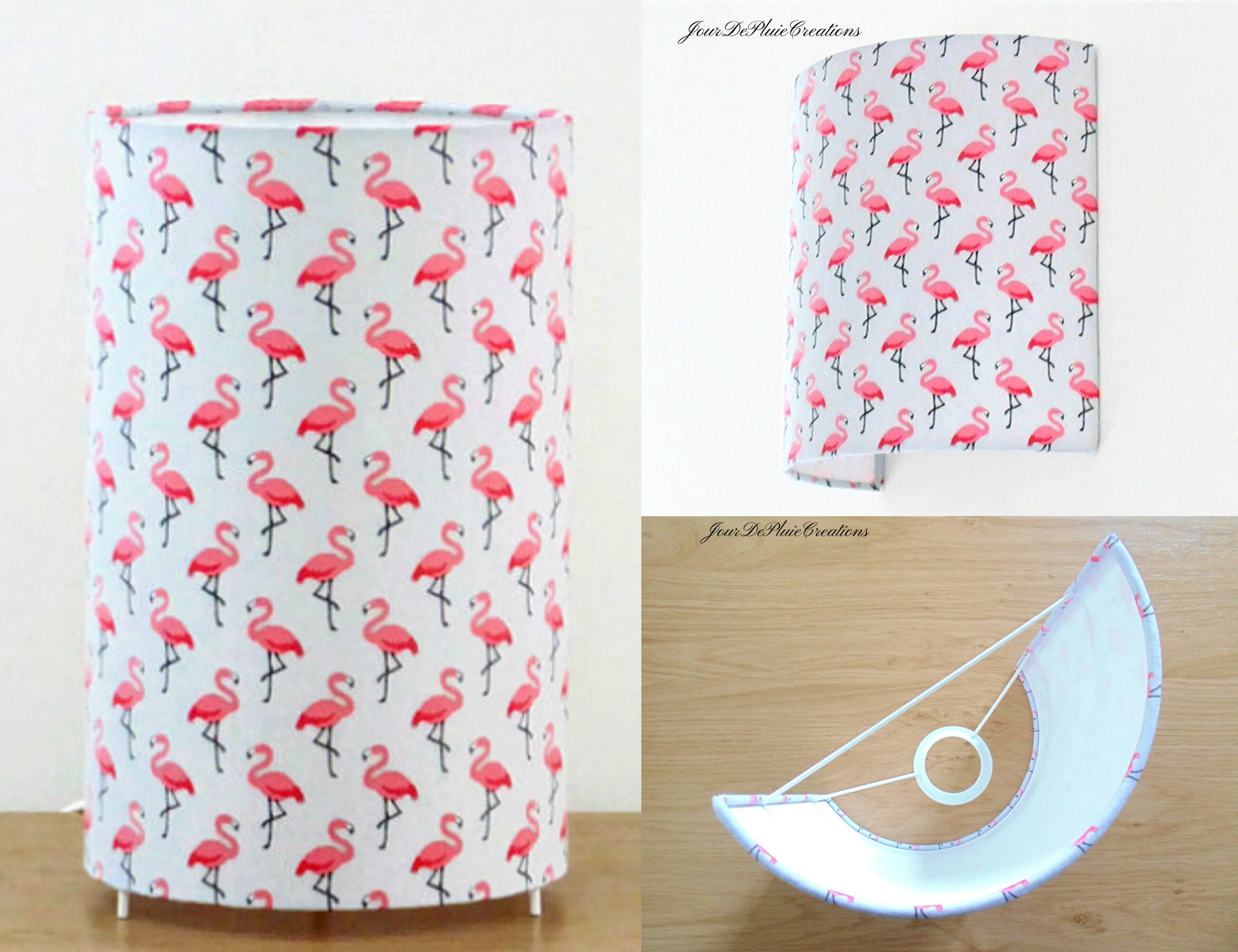 Lampe Tube ou Applique Murale Motif Flamant Rose Idée Cadeau Anniversaire Naissance Noël Décoration 