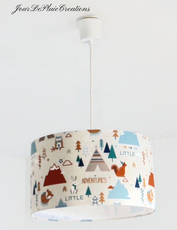 Abat Jour Ou Suspension Motif Nature Tipi Little Adventures Etsy France