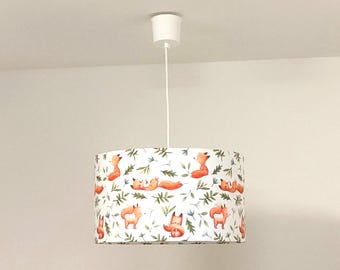 Paralume/lampada a sospensione con motivo a volpe: idea regalo ideale per Natale/compleanno, decorazione per la cameretta di neonati/bambini