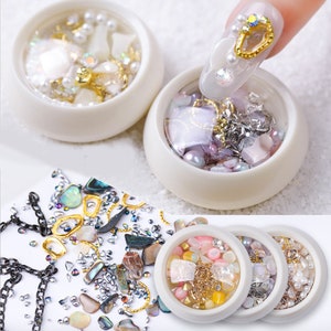 Mixed Sea Shell Flakes Nail Decoration/irregular Pinctada Albina Nail ...