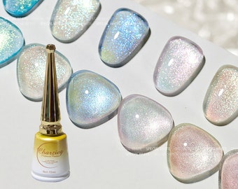 15ml Pearlescent Ultrafine Glitter Aurora Unicorn Nail Gel Polish/ Glistening Nectar Glittery Gels Soak off UV gel Supply 0.5 fl oz