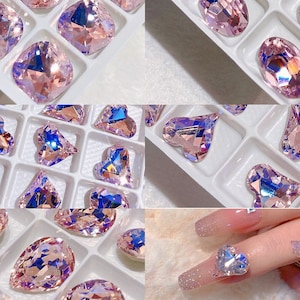 25pcs K9 Pink Diamond Cut Crystals/ 3D Flashy Pile of Diamond - Etsy