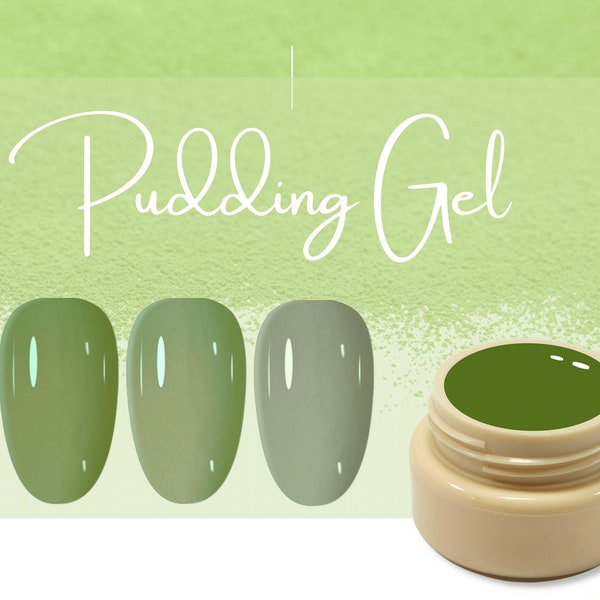 5g Solid Jelly UV Gel Nail Art /Green Matcha Pudding UV Gels Creamy Gel Manicure Pedicure Nails Polish Fresh Summer Nails Art