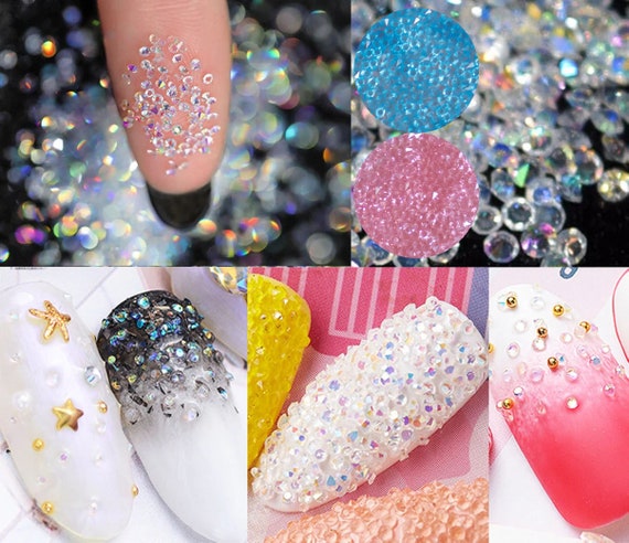 1440 Stück Culet Diamant Kristall Nail Art Glitter/ Microbead Klar