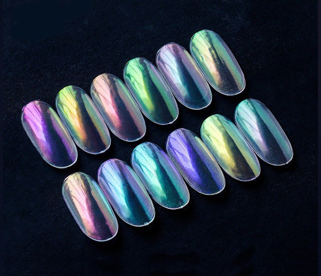Chameleon Lazer Shimmer Glitter/pearl Mermaid 3D Glitter Nail - Etsy
