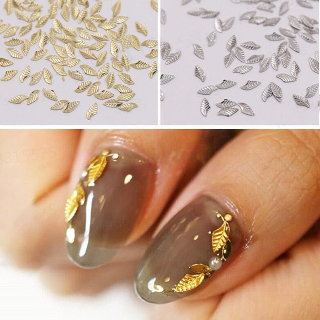 3D Laser Gold Letter Black Character Nail Art Ring Sticker With UV