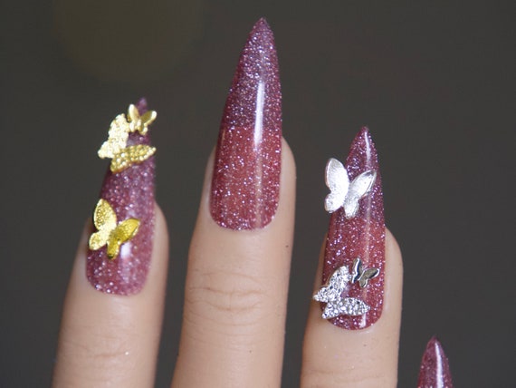 3d butterfly nail art online