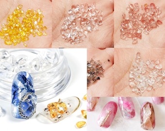 Ultra Tiny Raw Gemstone Pebbles /Citrine Quartz Stone Gem Nail Decoration/ Raw Crystal Stone Charm Deco/ Crystal Rock Amethyst Supply