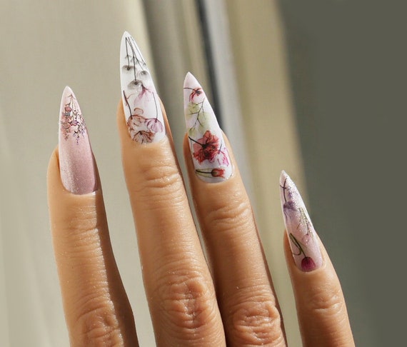 5D Stereoscopic Embossed Nail Art Stickers White Flower Nail Decals White  Nail Pencil under Nail Rhinestone Beads for Nails - AliExpress
