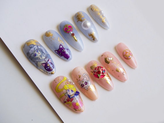  3D Cute Nail Art Stickers Cute Nail Decals Cartoon Anime Nail  Sticker Self Adhesive Nail Stickers for Women Girls Kids Manicure  Decoration Nail Art Supplies (7 Sheets) : Beauty & Personal