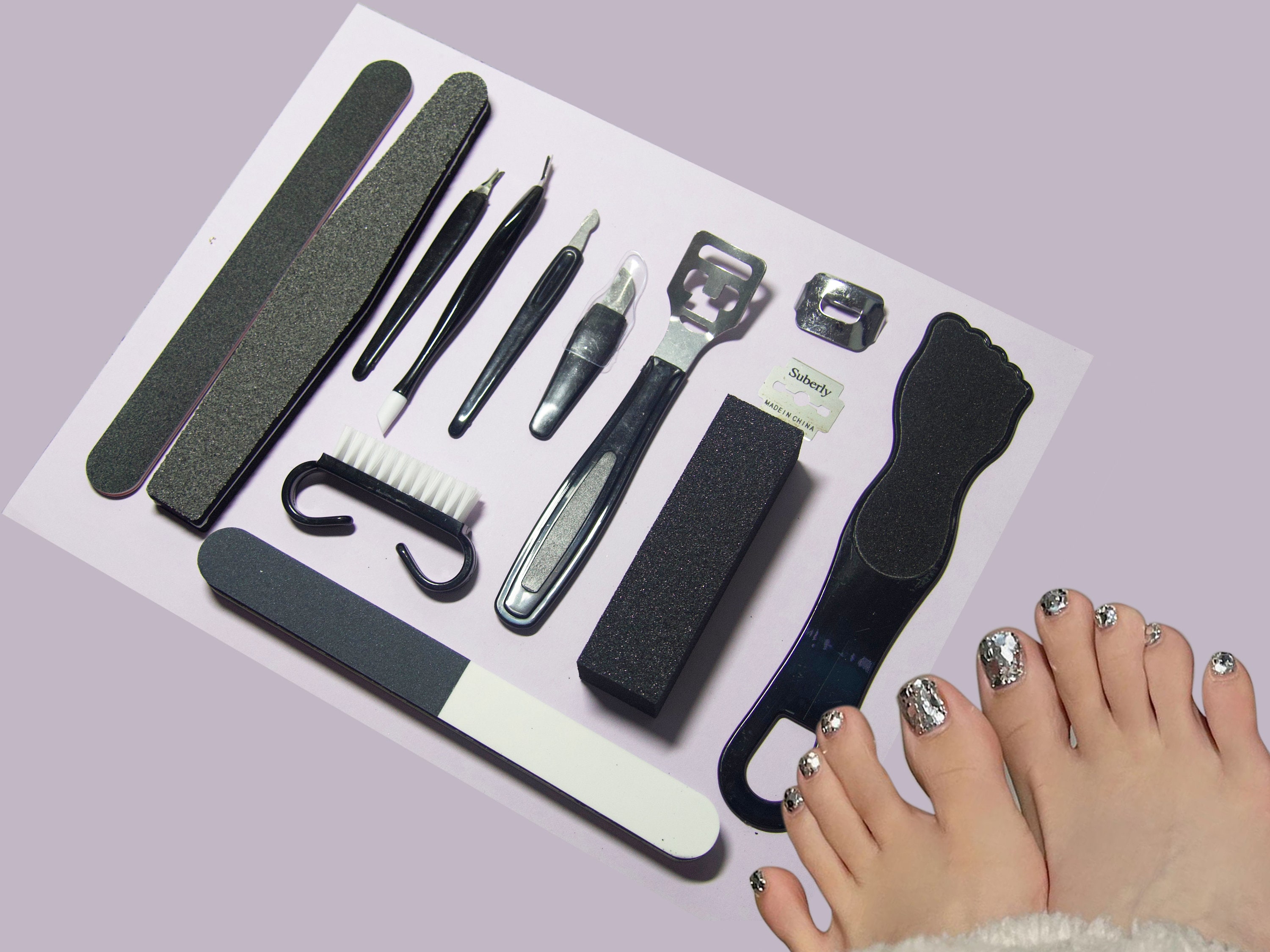 Pedi Tools Set Foot Care Kit Less Steel Foot Rasp Foot Dead Skin