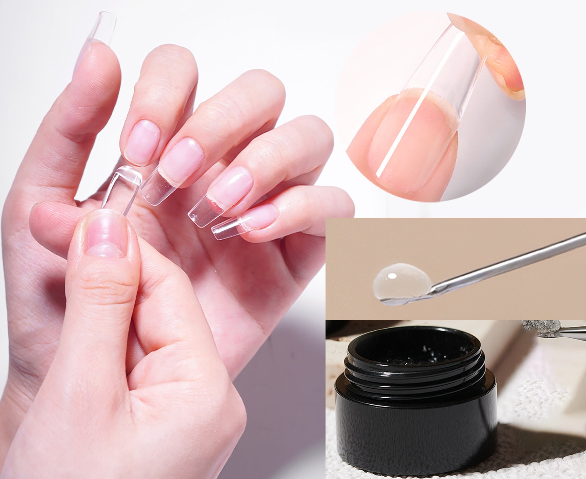 5g Solid Clear Jelly Glue for Press on Nails 3D Sculpture Nail