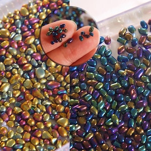 Irregular No Hole Beads Chameleon Stone Nail Beads 3D Nail Rhinestone Small  Nail Art Decorations, Holo Beads 