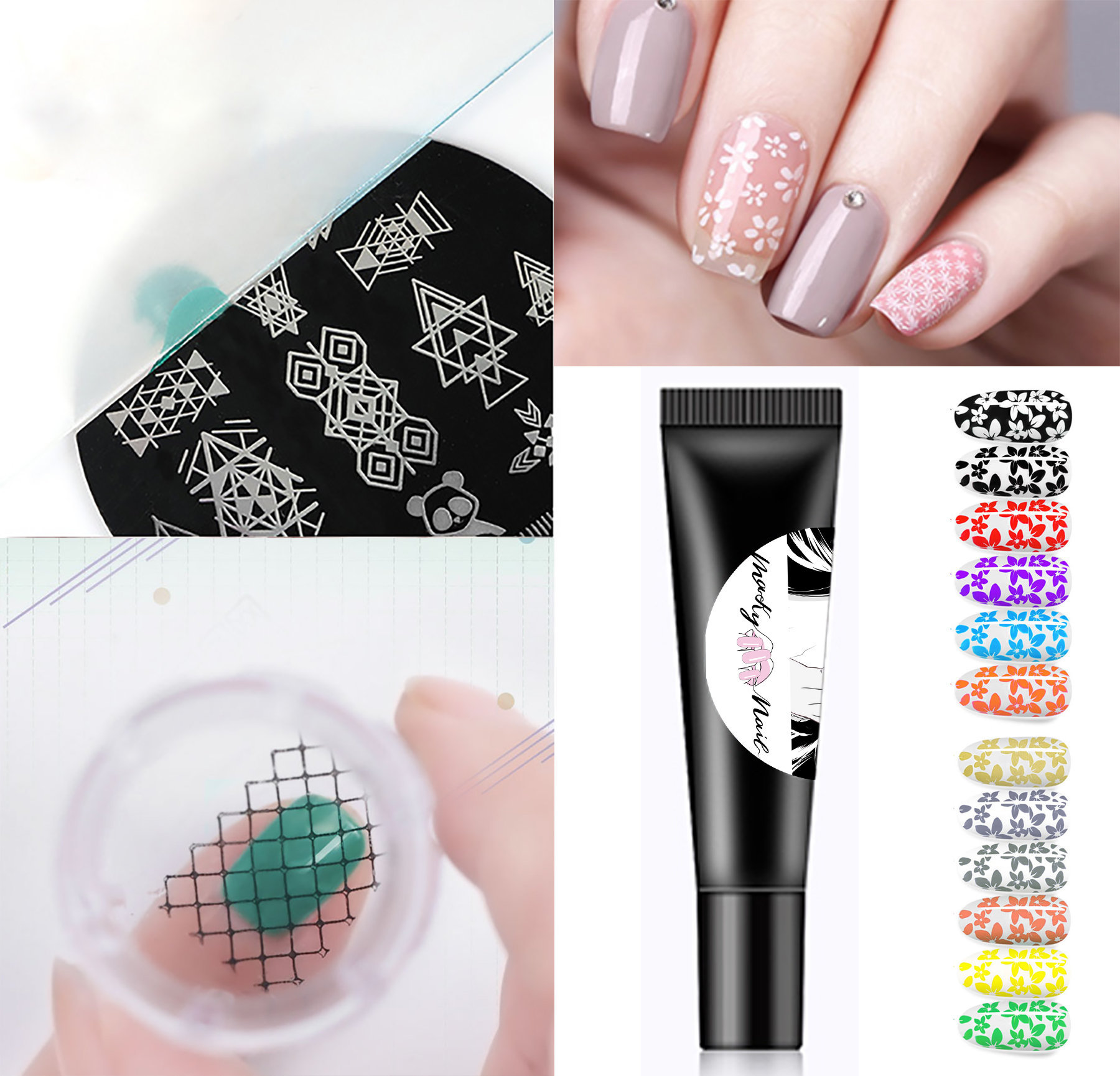 Squeeze NEW ver. (Nail Rhinestone Glue Gel, Pen tip, 15ml Clear Nail Gem  Glue )