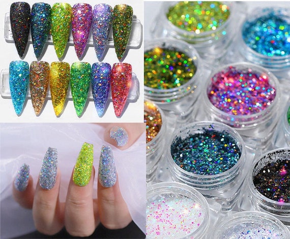 Halo Powder Glitter for Nail Art Design/rainbow Pigment Glitter