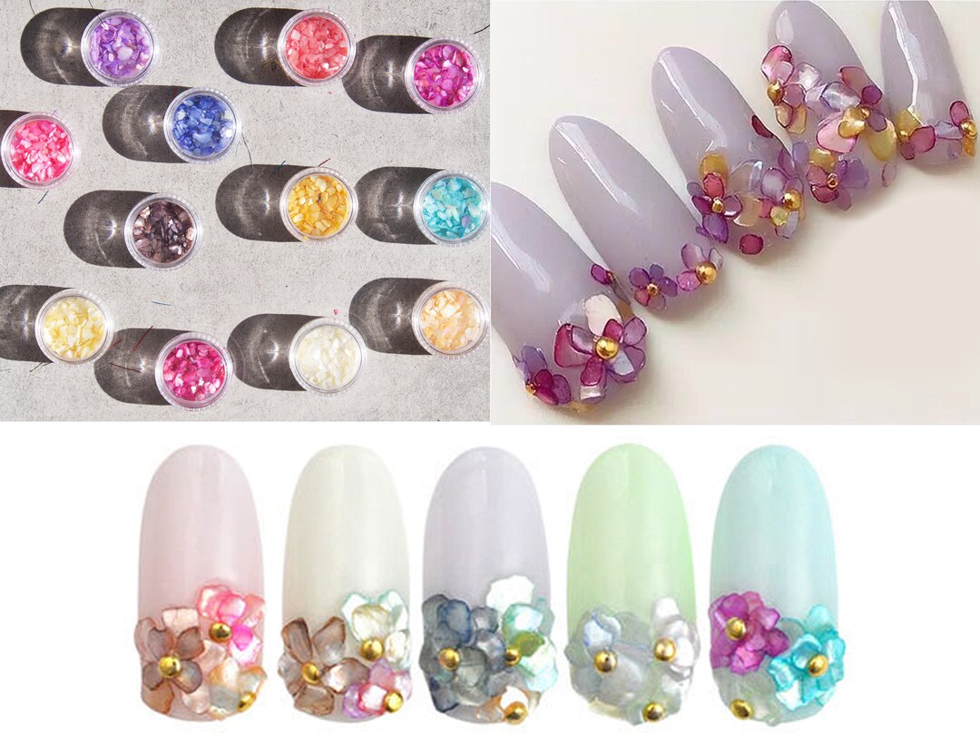Irregular Sea Shell Chips Nail Decals/ Slice Particles - Etsy