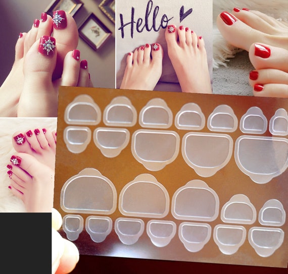 Toe Removable Jelly Glue Tabs Reduce Nail Damage Press on False