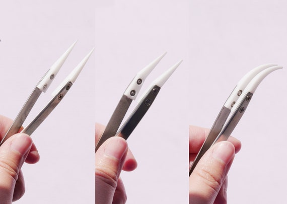 Ceramic Tweezers/ White Head Tweezer Anti-static Steel Tweezers