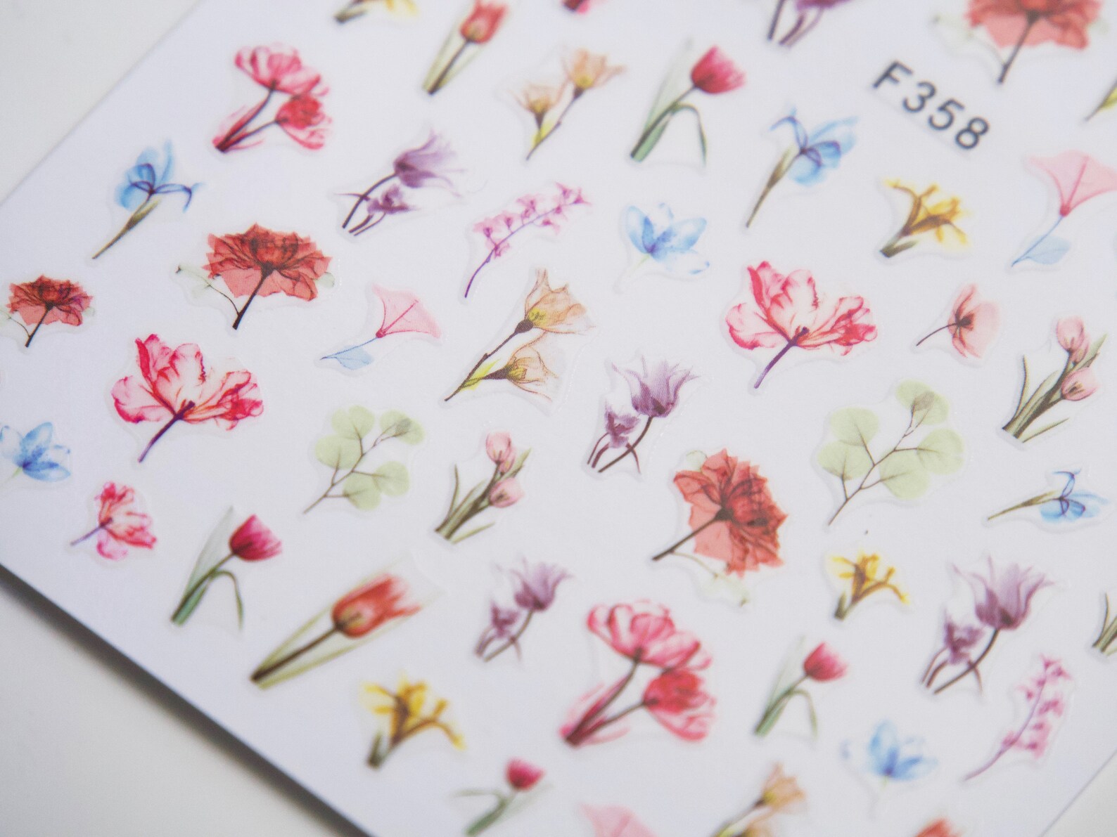 Floral Nail Art Sticker/ DIY Tips Guides Transfer Stickers/ - Etsy