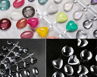 48 pcs Nail color display card/ Oval Tear Heart False Nails Acrylic Nail Art Tips Display palette Swatch Nail Polish Showing