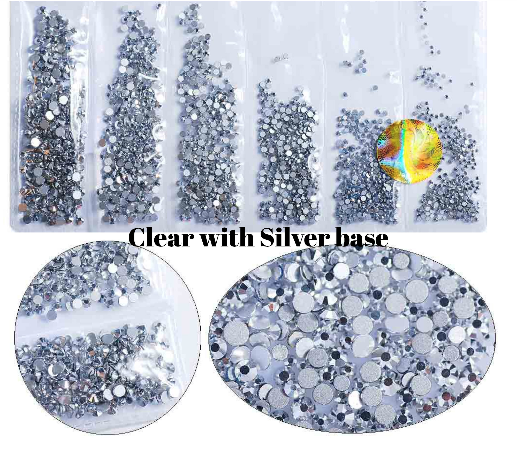180+1728 Pcs Nail Rhinestones, AB Crystal Rhinestones for Nails, Flatback  Crystals with Mixed Shapes and Sizes for Nail Art, Clothes, Jewelry AB 180