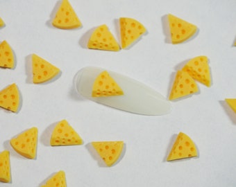 5pcs Miniature Yellow Cheese Nail Decal/ 3D Cheddar Slice Yellow Cheese Accessories Nail crafts