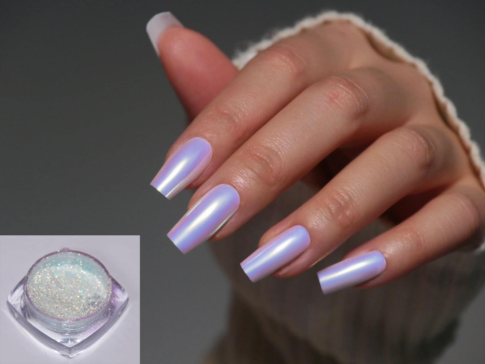 Newest Arrival Shimmer Rainbow Mirror Chrome Moonlight Nail Powder Pigment  - China Moonlight Mirror Powder, Mirror Nail Pigment